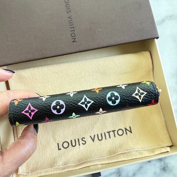 Louis Vuitton Monogram Multicolor Zippy Coin Purse Black Pink Full Set EUC - Picture 5 of 13